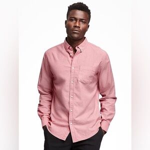 Lucky Brand Men's Casual Pink Button-Down Shirt